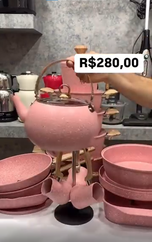 PROMOÇÃO Jogo de Panelas 15 Peças Antiaderente Gigilli